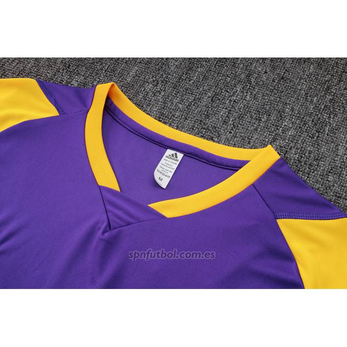 Chandal del Real Madrid Manga Corta 2024-2025 Purpura - Pantalon Corto